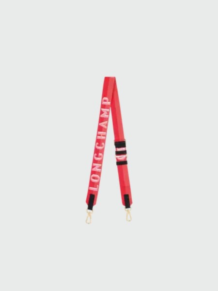 LONGCHAMP - CORREA AJUSTABLE SHADOW - 5 X 86/126CM Rojo