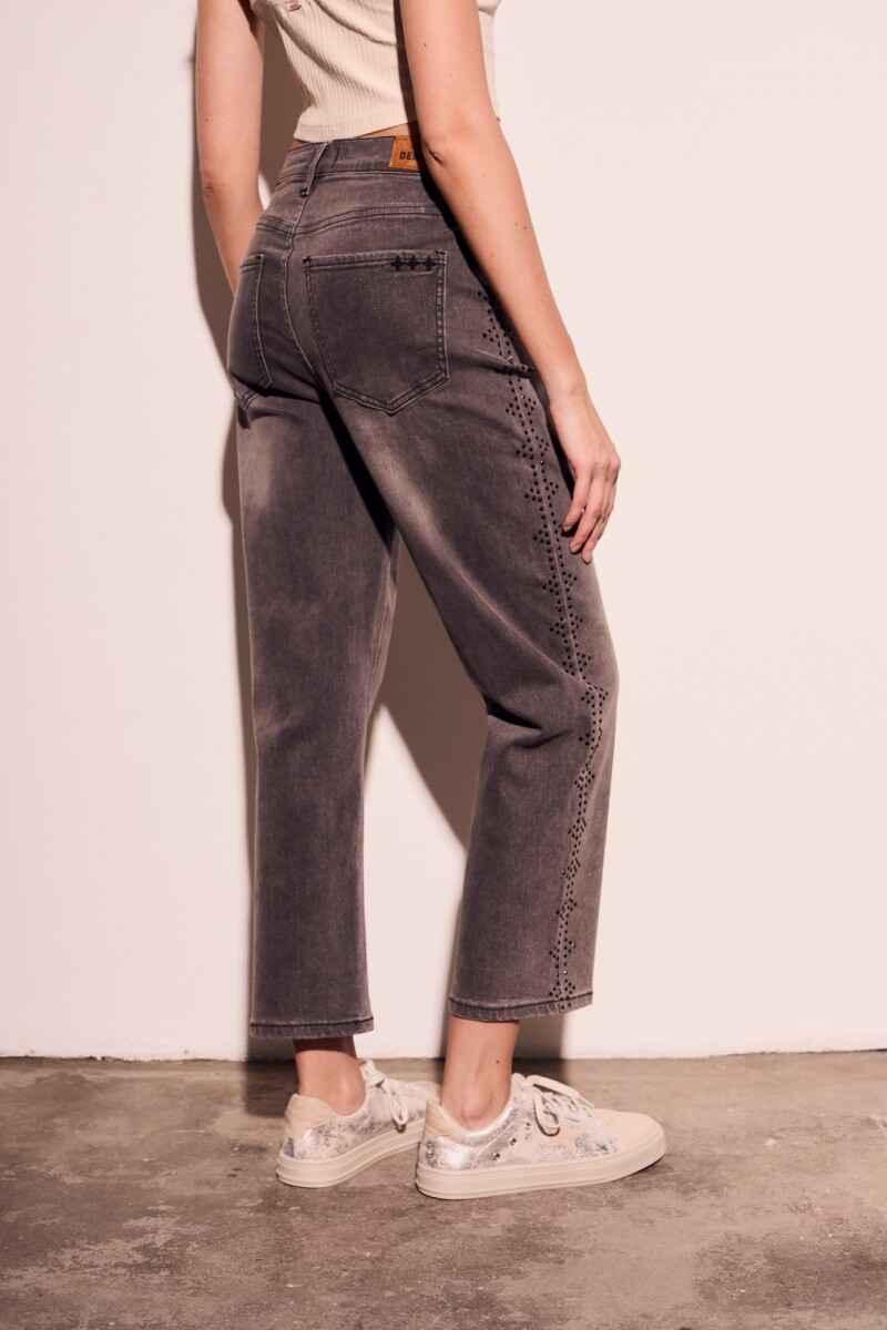 Jean Apliques Denim Gris