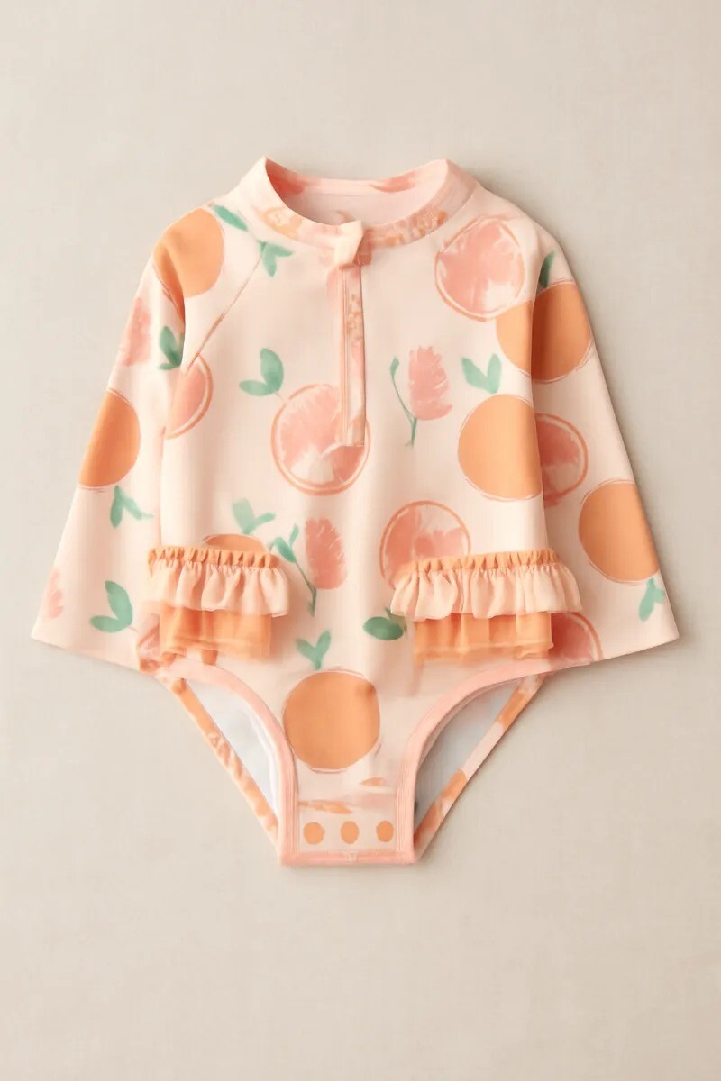 Traje de baño con filtro UV carters - naranjas 