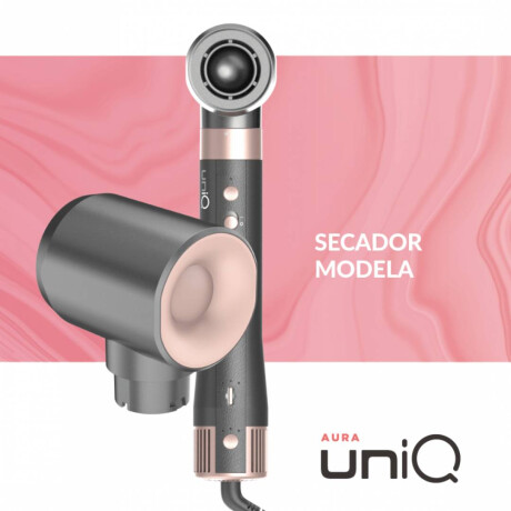 Modelador GAMA Multystyler UniQ Aura 4 en 1 Gris y Rosado