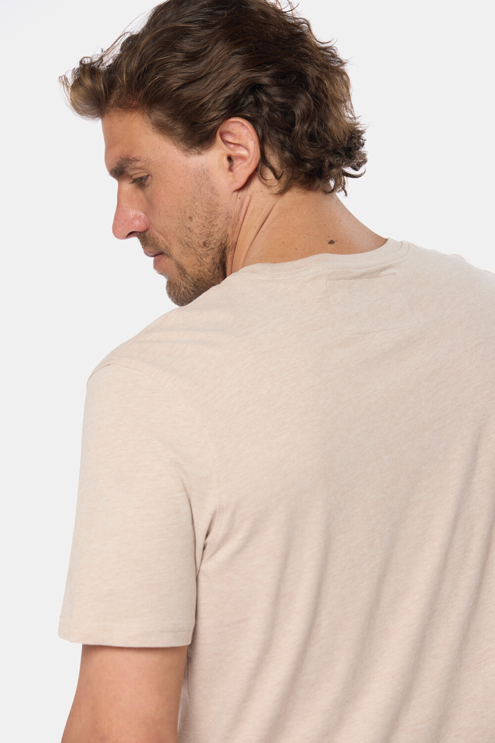 REMERA LISA DE ALGODÓN Beige