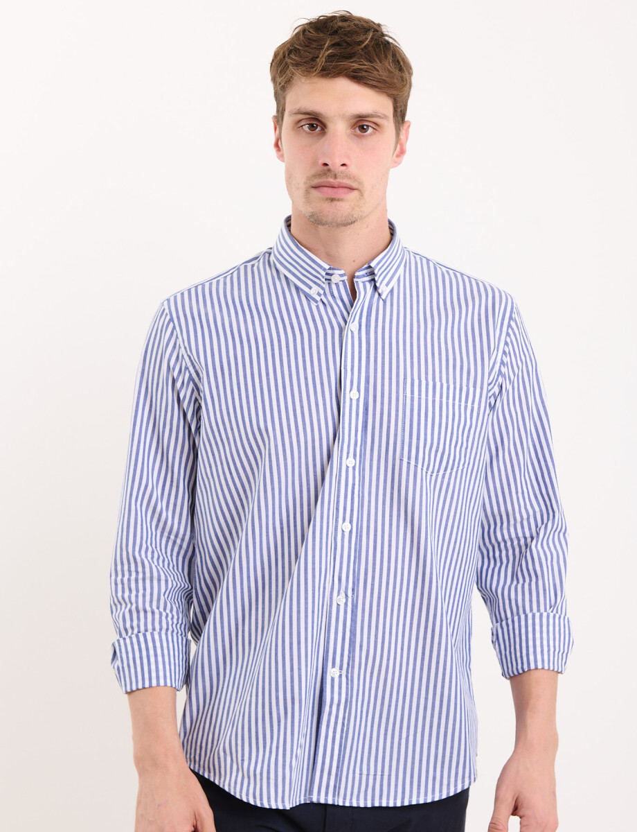 012590 CAMISA HARRY Azul/blanco