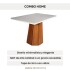 Mesa De Comedor Jade Rectangular 120x80 Cm Vidrio Moderna Blanco 1