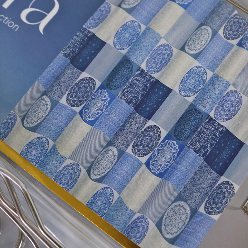 CORTINA ESTAMP SEDONA 178x183cm p/BAÑO Unica