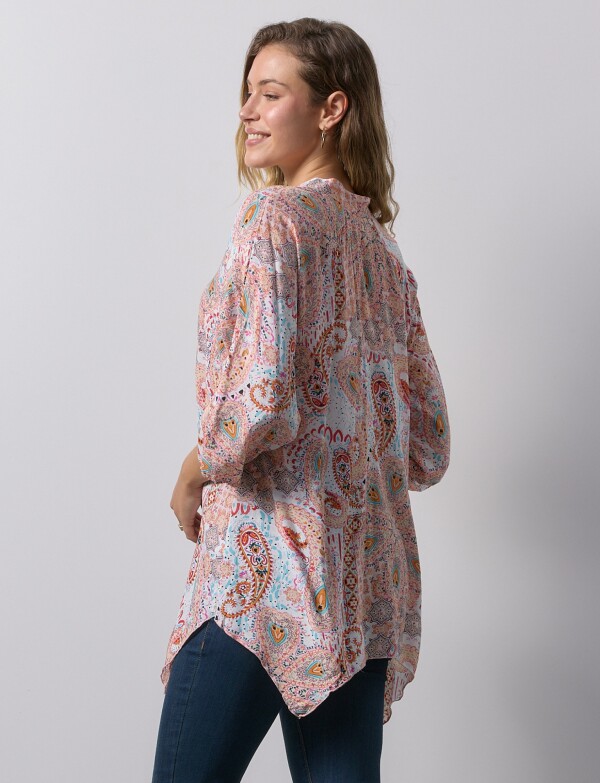 Blusa Arabescos MULTI/ROSA