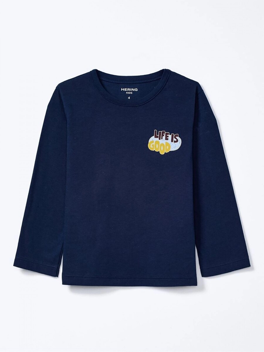 CAMISETA INFANTIL CON ESTAMPA - AZUL 
