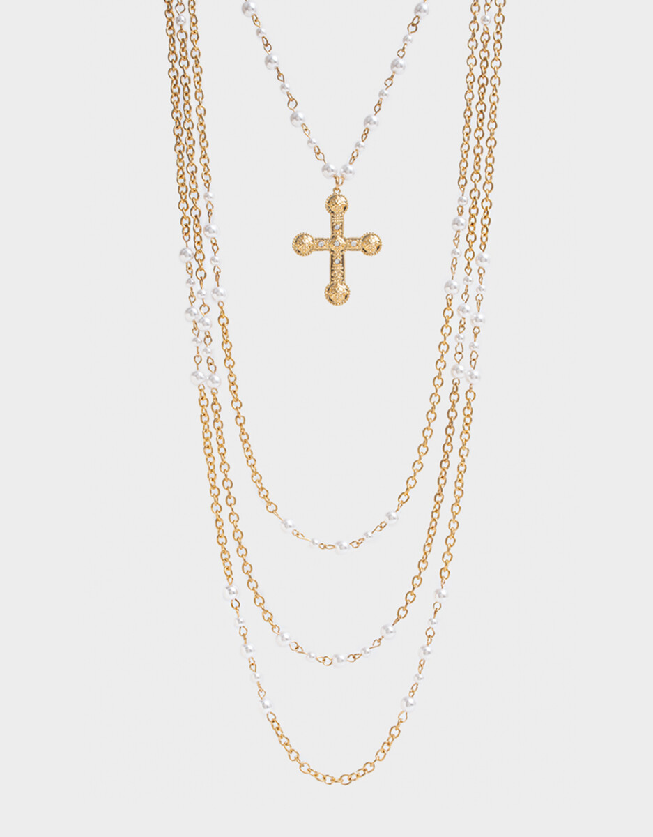 Collar Largo Con Perlas 