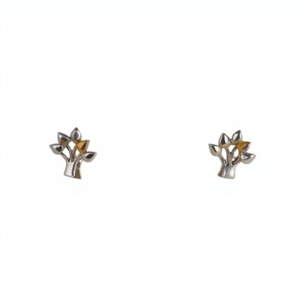Caravanas Arbol Plata- Plata 925- Sin Piedra- CA4109 sinpiedra