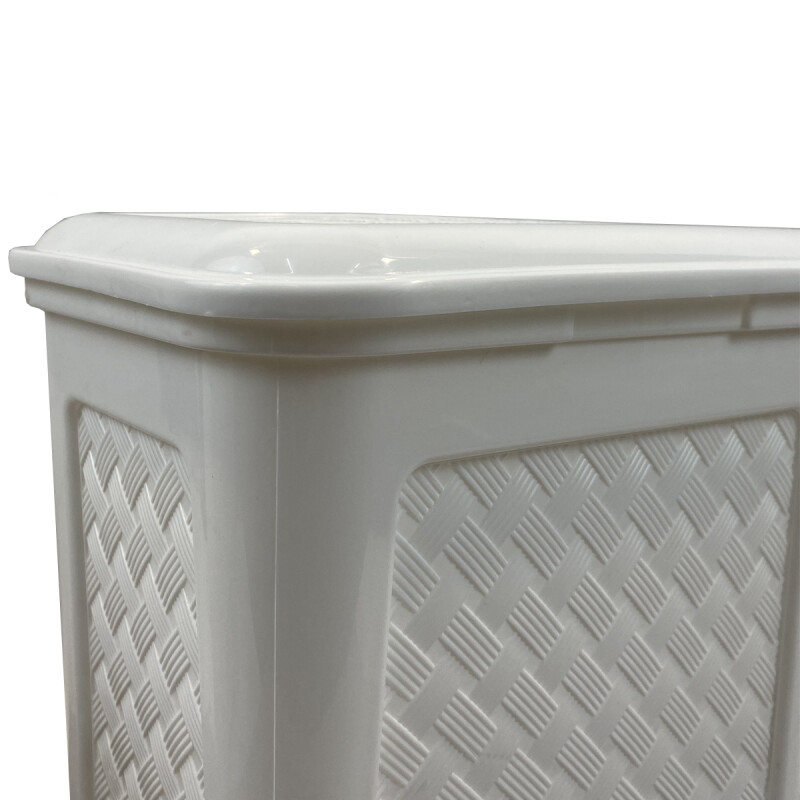 Tarro de residuos ratán con pedal 13 Lts BLANCO