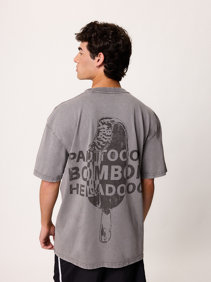 T-SHIRT M/C PALITO DIXIE - Gris 