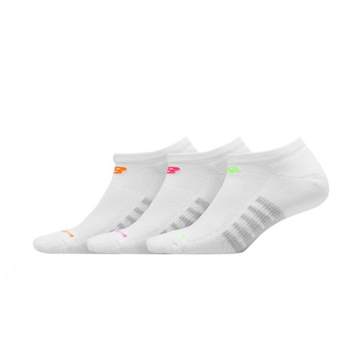 Medias de Mujer New Balance x3 Unisex Show New Balance - Blanco - Gris - Rosa 