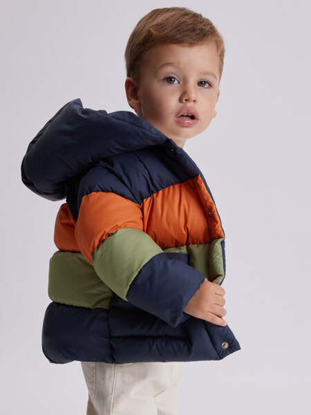 Campera abrigo combinado Azul Oscuro