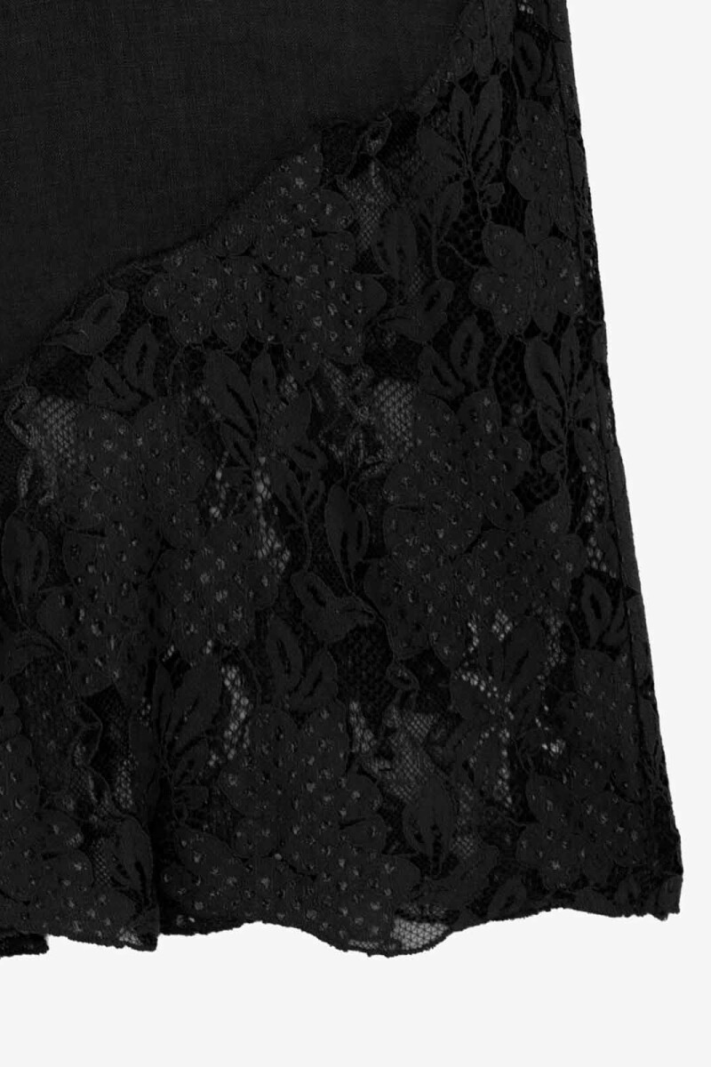 PANT LINO ENCAJE Negro