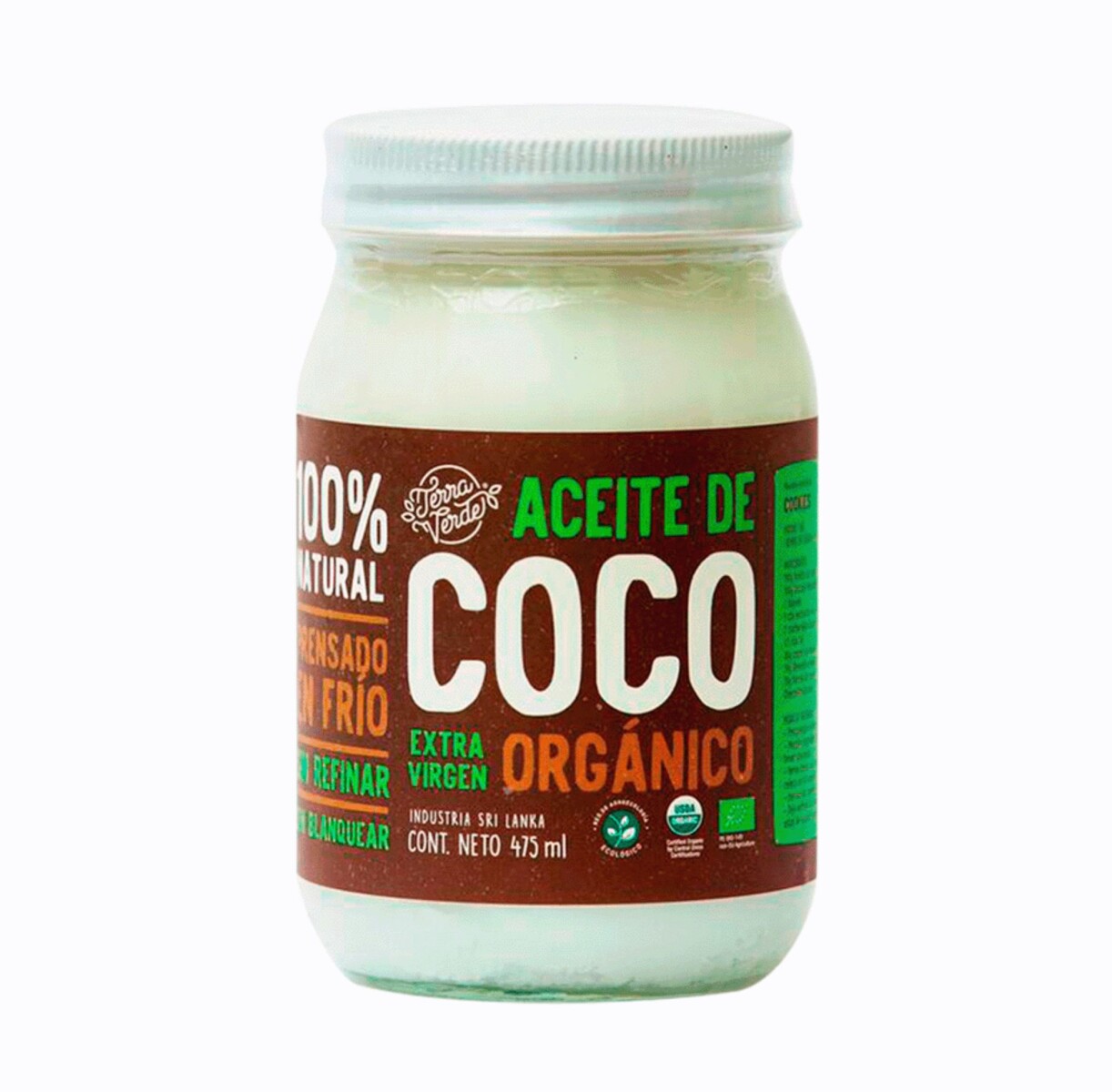 Aceite de coco Terra Verde Orgánico 475ml 