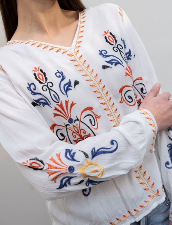 Blusa Bordado BLANCO/MULTI