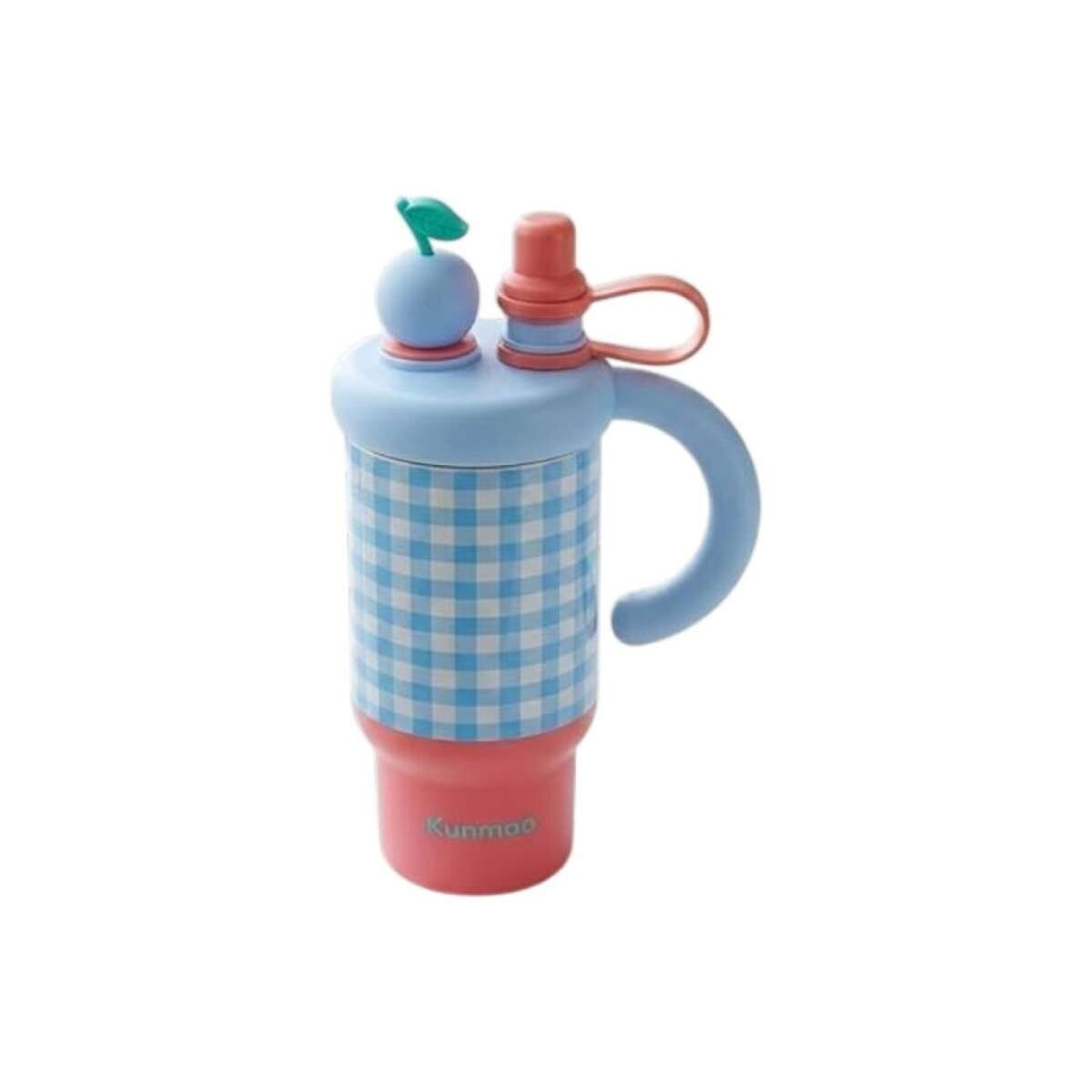 Vaso térmico de acero con sorbito y tapita - 800ml - Celeste 