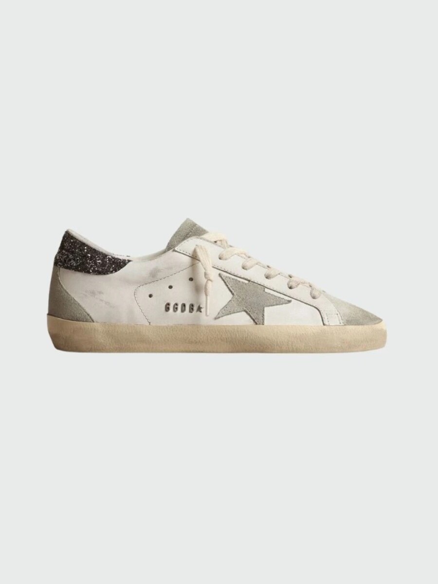 Golden Goose-Championes de cuero acordonados, Super Star - Blanco 