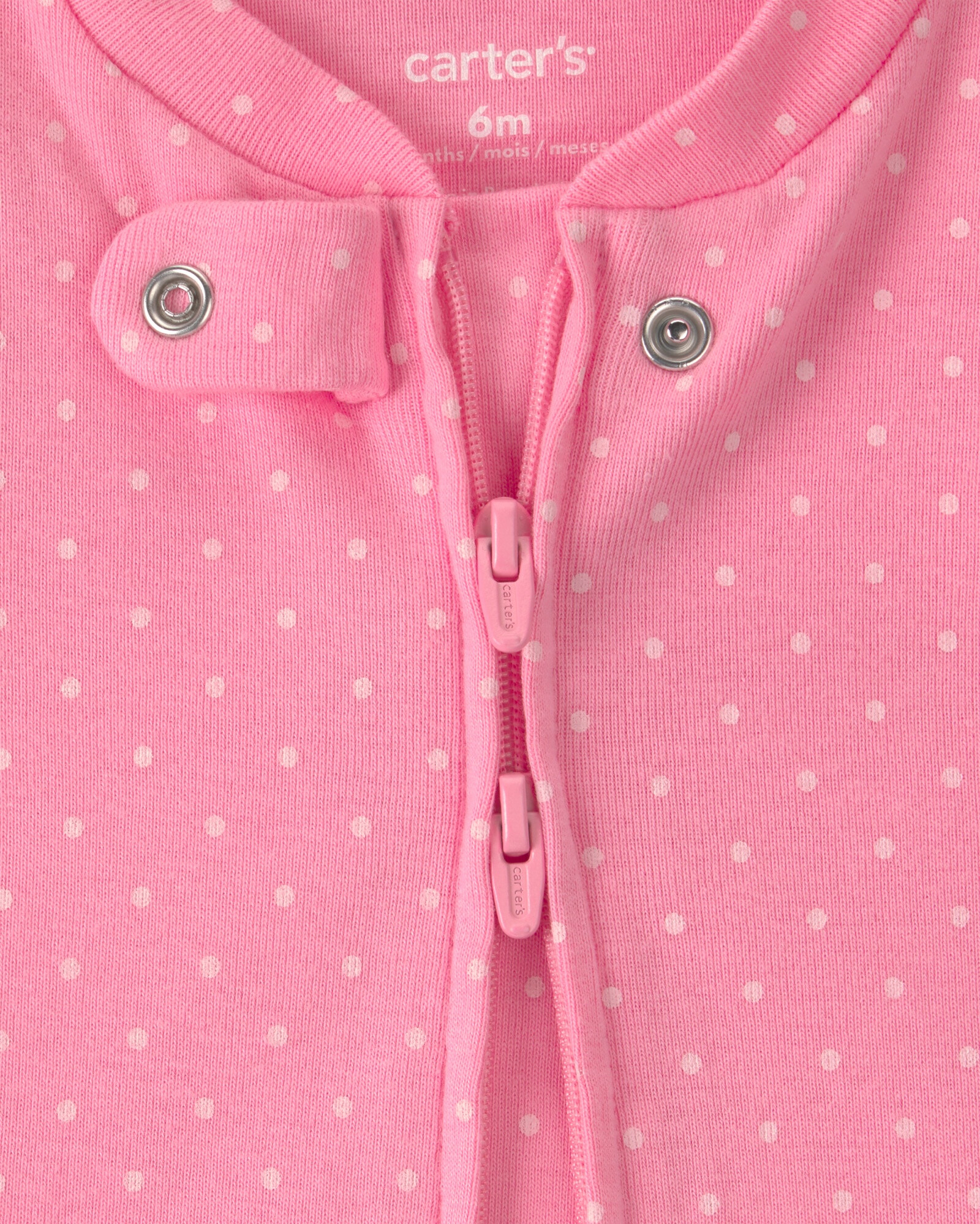 Pack dos pijamas enterito con pie, de algodón, diseño frutillas y lunares Sin color