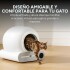 Arenero Sanitario Inteligente Gato Autolimpiante Wifi Remoto Color Blanco Gris