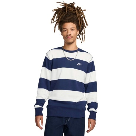 BUZO NIKE HOMBRE MODA M NK CLUB STRIPE HVY FT CREW S/C