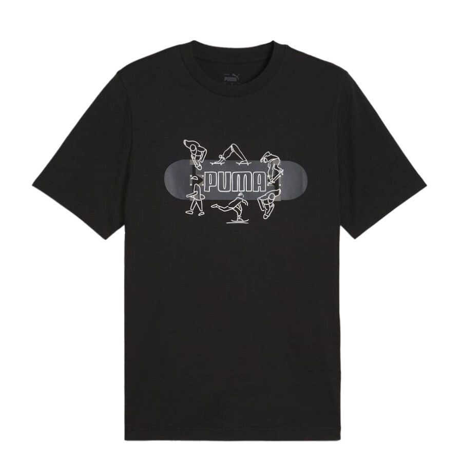 Remera de Hombre Puma Gr.Skateboard Negro