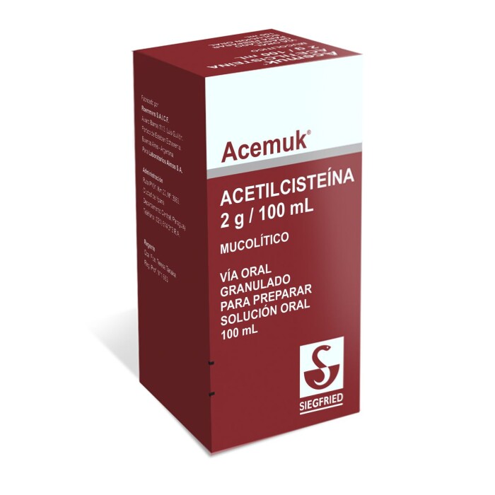ACEMUK GRANULADO SUSP. FR. X 100 ML. única