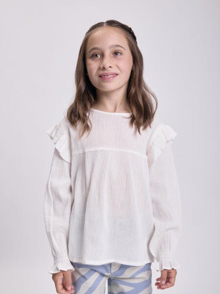 Blusa bordado Crudo