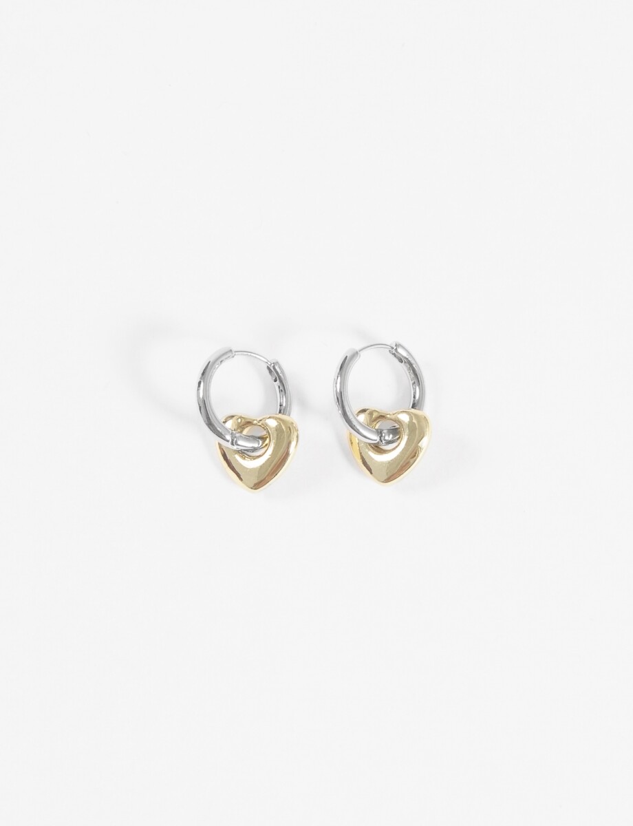 Aros con dije cora - multicolor 
