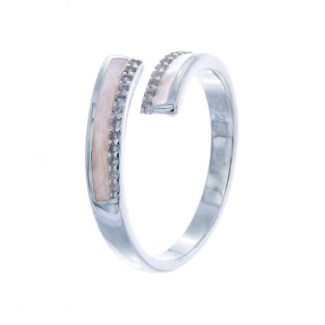 Anillo De Plata 925 Con Resina Y Circonias