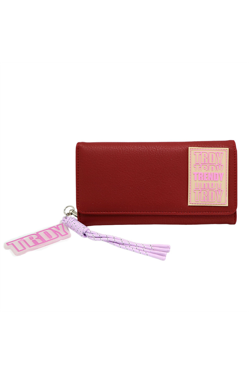 Billetera Trendy con llavero - Rojo 