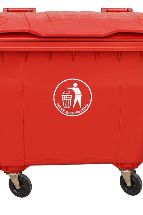 Contenedor De Residuos En Color Rojo - 1100 Litros Contenedor De Residuos En Color Rojo - 1100 Litros