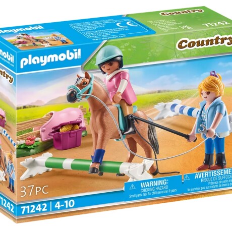 Playset Playmobil Clases de Equitación 37P 001