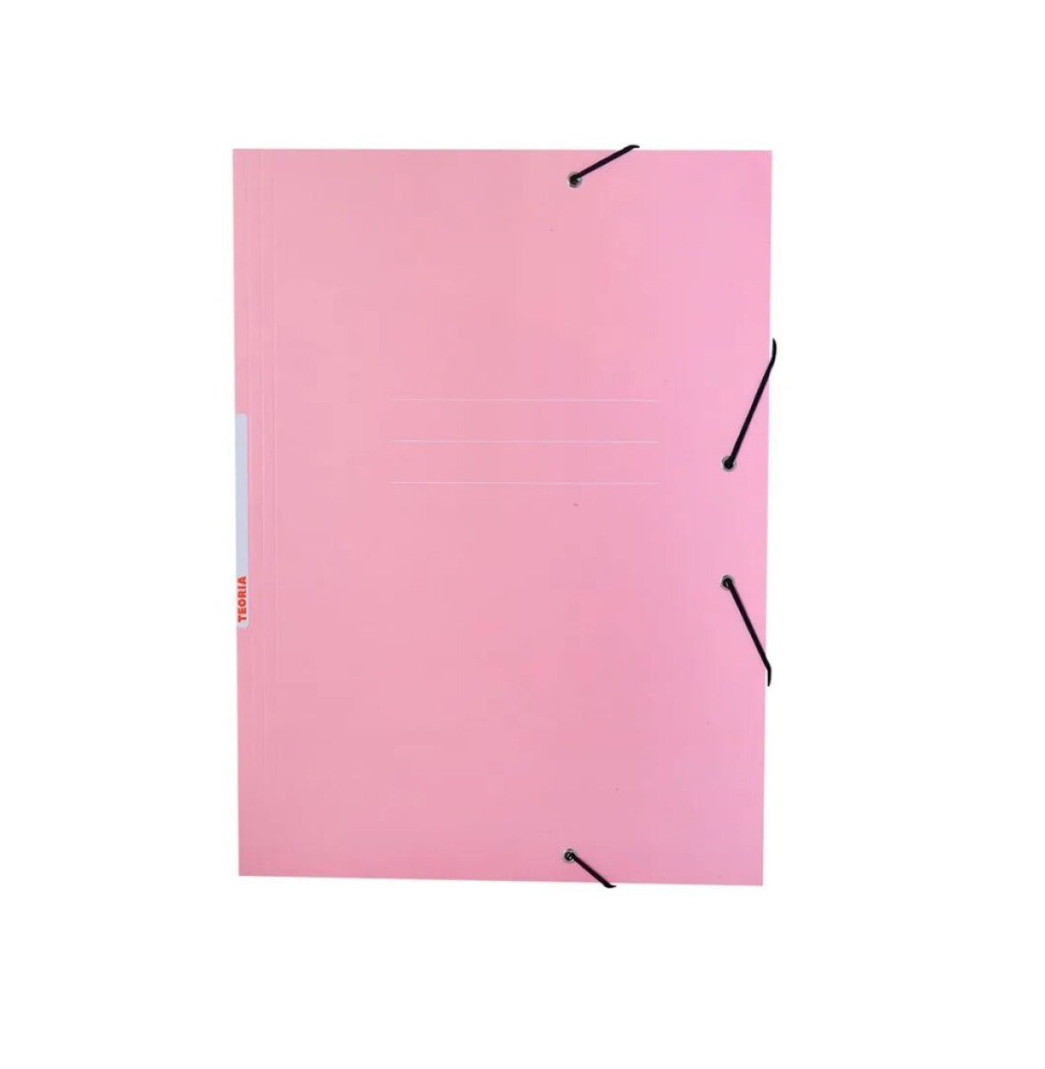 Carpeta Con Elástico Oficio Teoría+ Rosa Pastel 