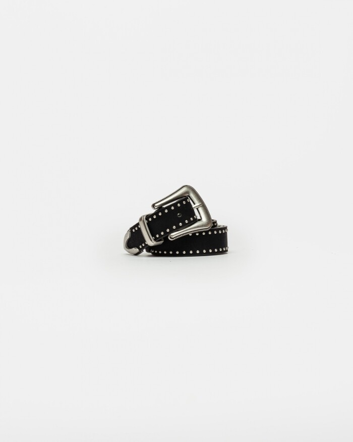 Cinturon North En Efecto Cuero Negro