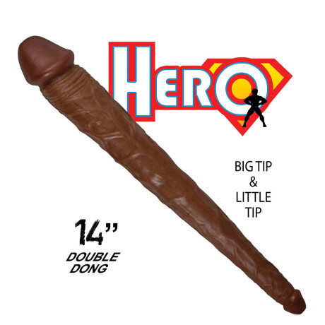 Doble Dildo Hero Flexible 35 cm Brown Doble Dildo Hero Flexible 35 cm Brown