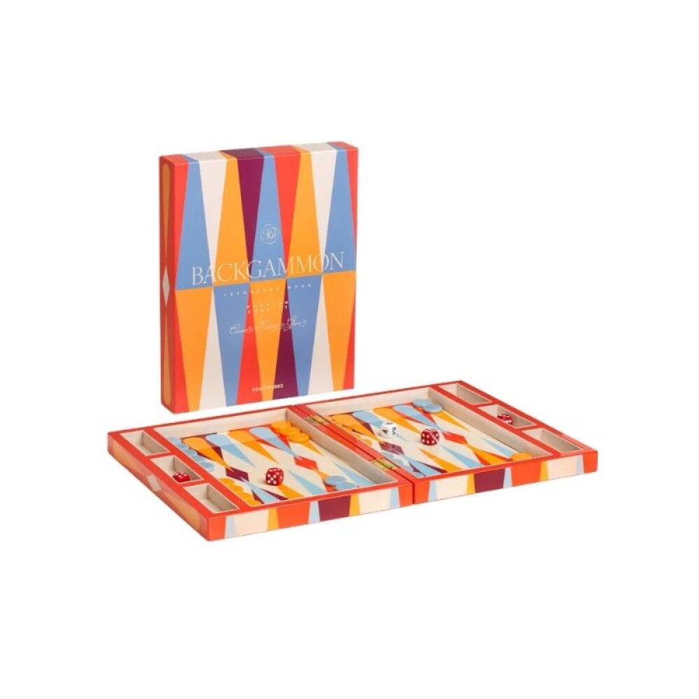 PRINTWORKS JUEGO BACKGAMMON LACADO ROJO PRINTWORKS JUEGO BACKGAMMON LACADO ROJO