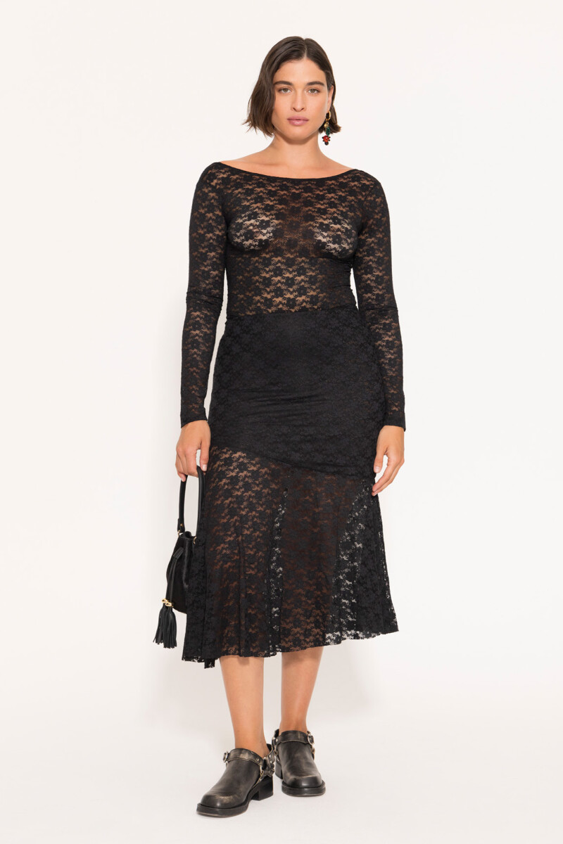 POLLERA JOSEPHINE Negro