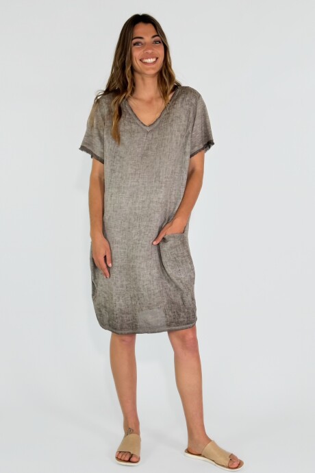 VESTIDO MARTINICA CORTO Vison