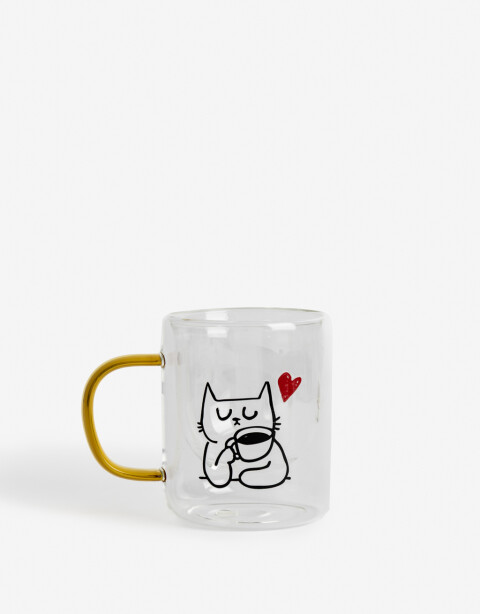 Artículos cocina Taza De Vidrio Con Estampa - Combinacion Tricolor