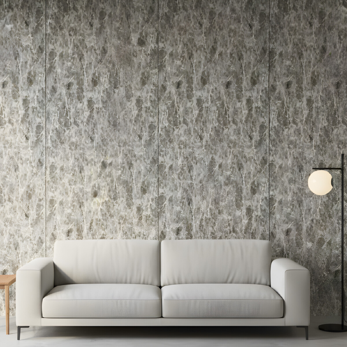 Pack x5 Placa PVC Símil Mármol 2,44x1,22m 3mm Resistente - Variante Mármol Gris 