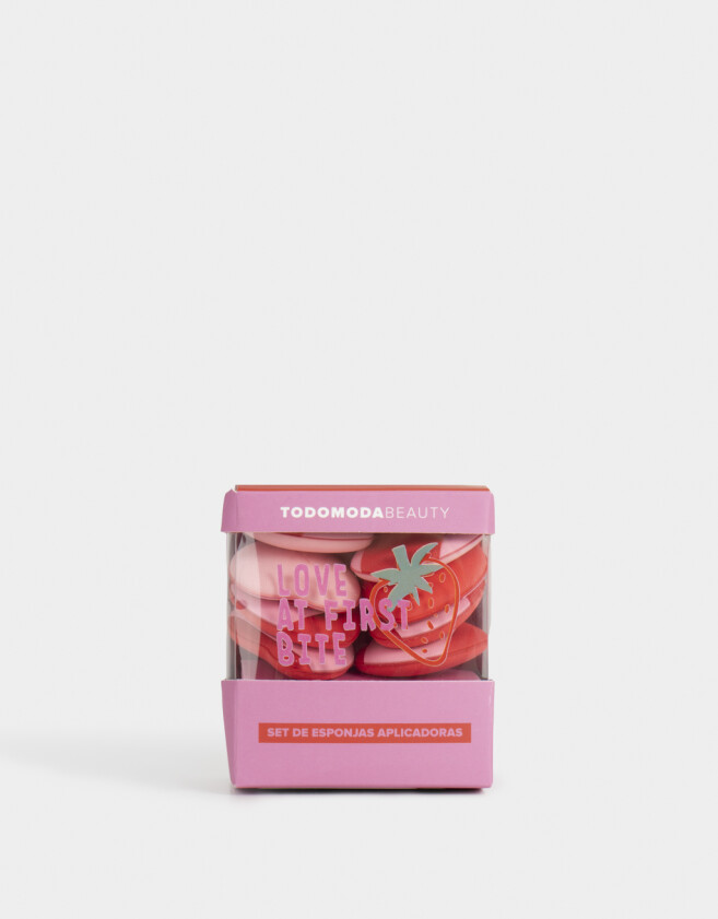 Brochas y Aplicadores Set de Mini Pads Set De Esponjas Cushion San Valentín - Combinacion Bicolor
