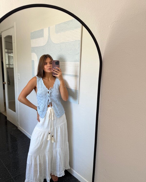 Pollera Isabella blanca