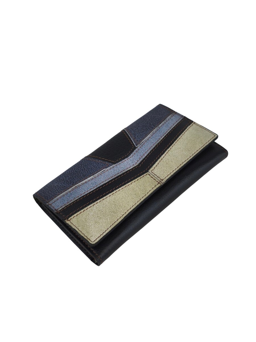 Billetera patchwork 100% cuero - opción 5 