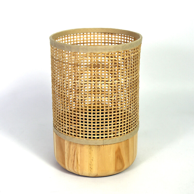 LAMPARA MIMBRE BEIGE P/MESA 15X22CM Unica