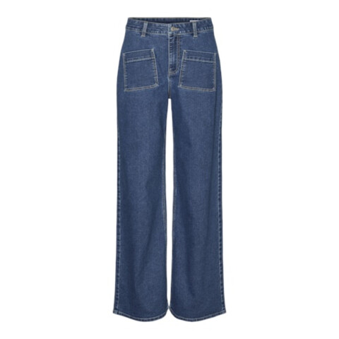 VMKAYLA HR WIDE JEANS VI3472 Medium Blue Denim