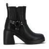 Darkness Bota Dama Caña Media Taco Cuadrado C/ Hebilla Y Elastico Negro