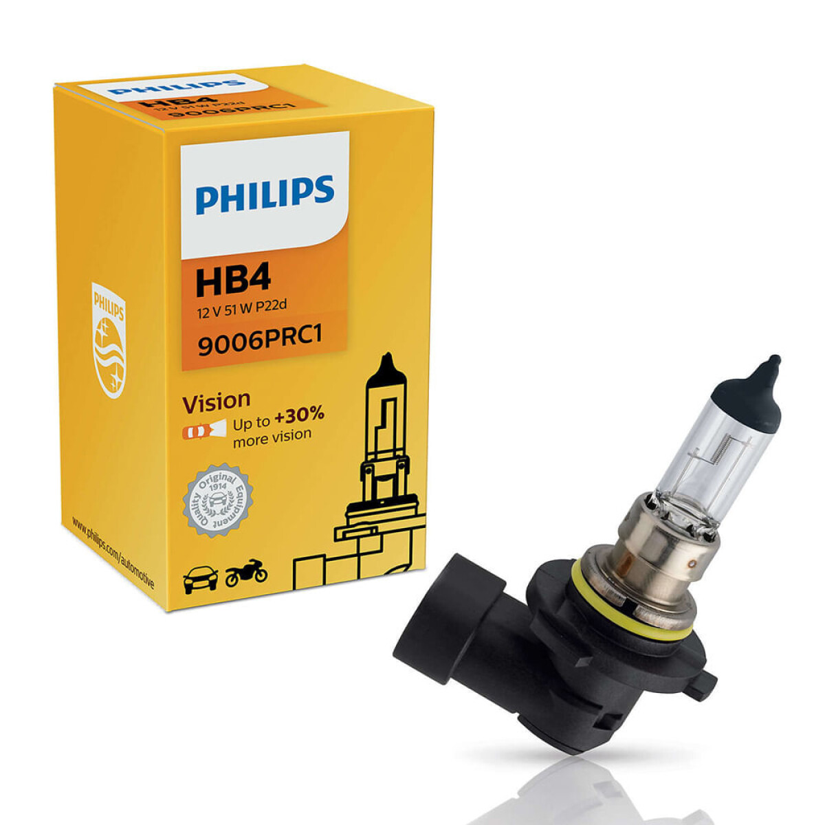 LAMPARA - HALOGENA 12V 65W HB4 9006 P22D PHILIPS 