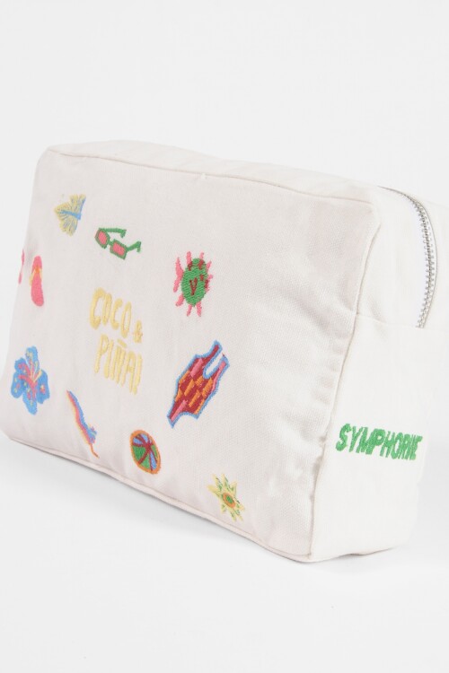 Estuche coco y piña beige