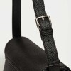 Cartera al hombro Leisure en efecto cuero graneado Negro