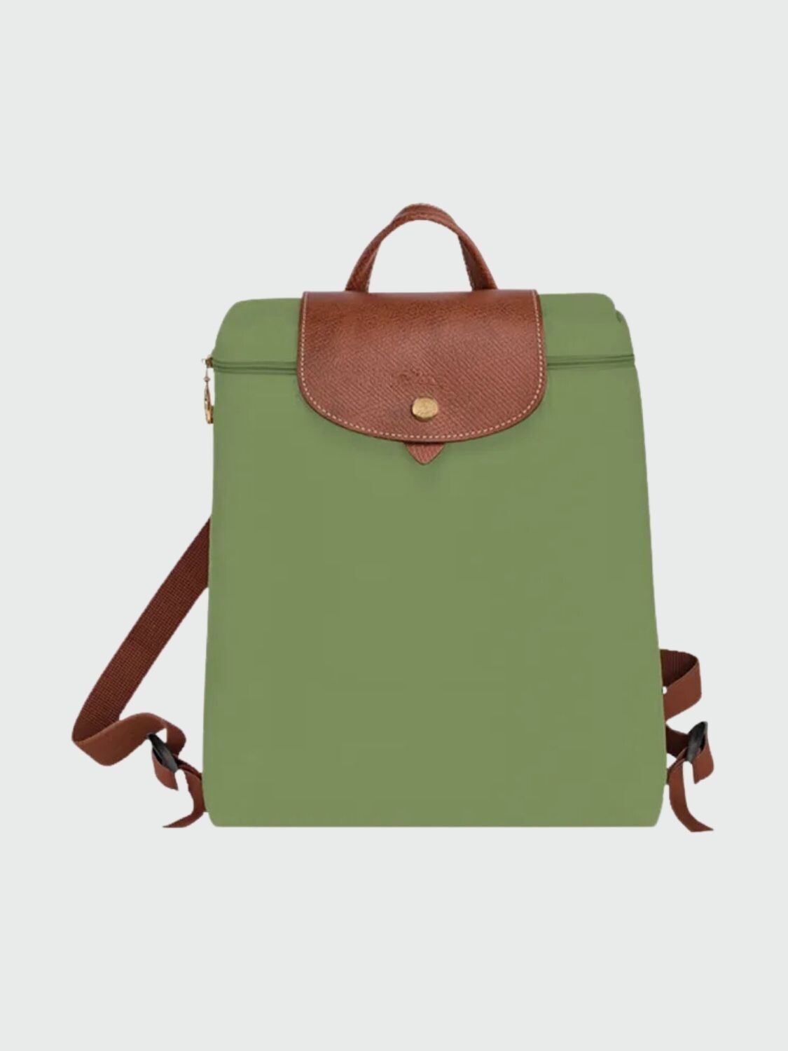 Longchamp -Mochila Longchamp plegable de nylon con cierre, Le pliage M Verde